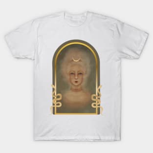 Marie Antoinette Fairy Snakes and Artemis Crescent Moon T-Shirt